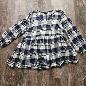 Lane Bryant Plaid Babydoll
